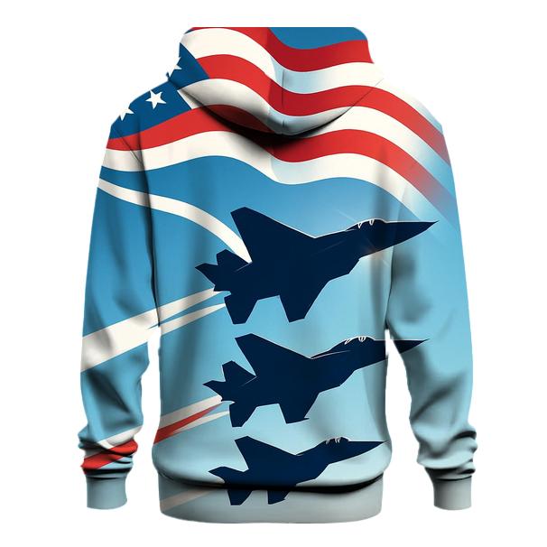 Aircraft Trail Flag In High Altitude Silence graphic hoodies