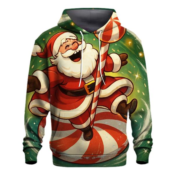 Candy Cane Carousel Santa Whirl pullover hoodies