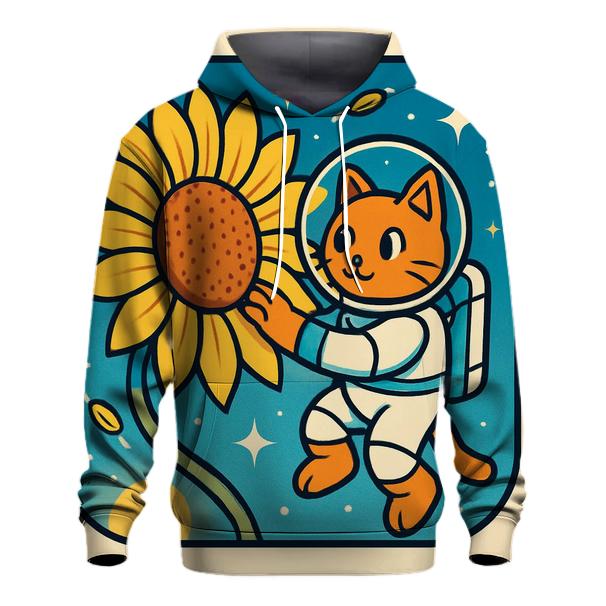 Sunflower Astronaut Cat hoodie trends