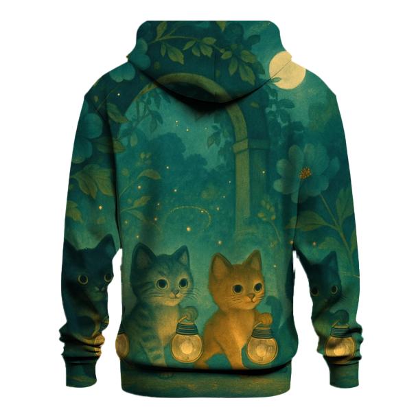 Garden Gate Firefly Parade Cats lightweight hoodies