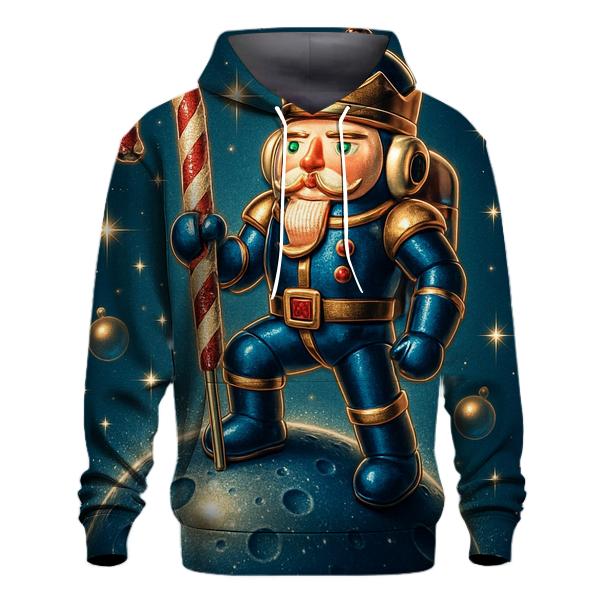 Nutcracker Astronaut On Ornament Moon premium hoodies