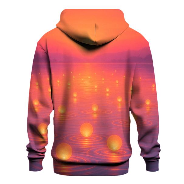 Floating Lantern Lagoon Sundown graphic hoodies