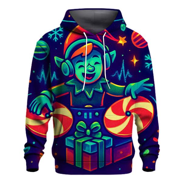 Elf DJ Spinning Vinyl Peppermints hoodies fashion