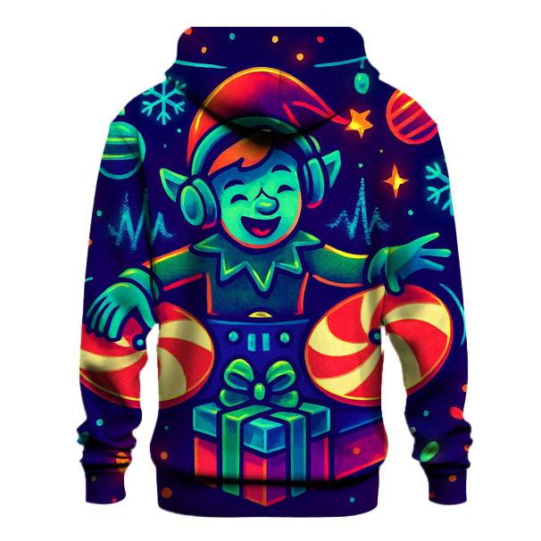 Elf DJ Spinning Vinyl Peppermints hoodies fashion