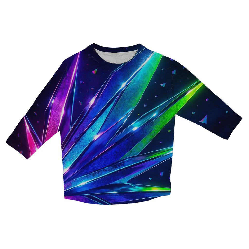 Neon Prism Afterglow cotton quarter sleeve shirts