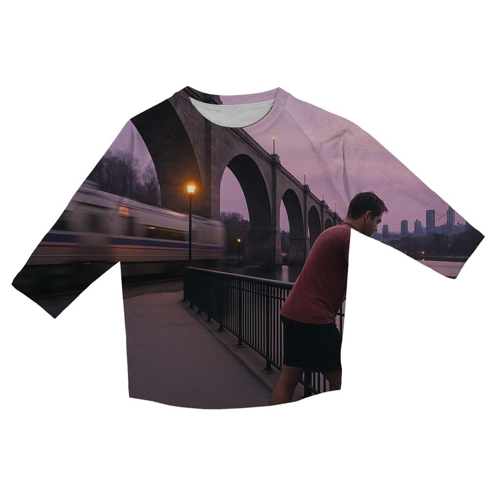 Harlem River Esplanade With Bronx Backdrop Glow stylish quarter sleeve tops