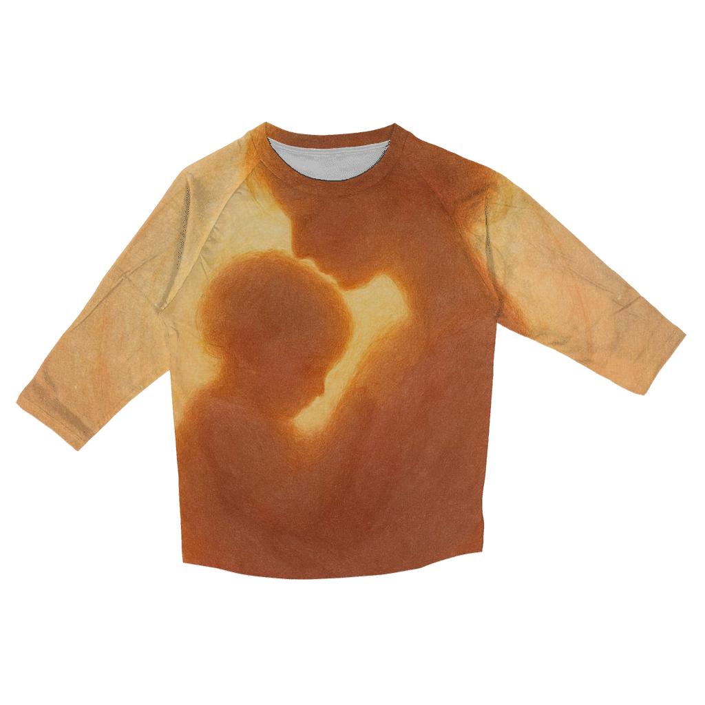 The Heartbeat Before Words A Mothers Love As First Home printed three quarter sleeve shirts