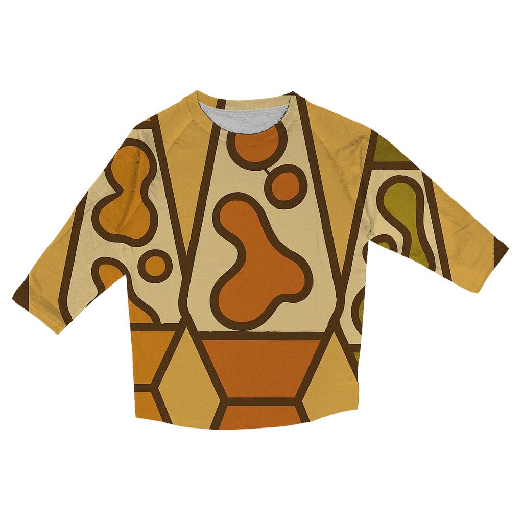 Groovy Lava Lamp Silhouettes personalized 3/4 sleeve tees