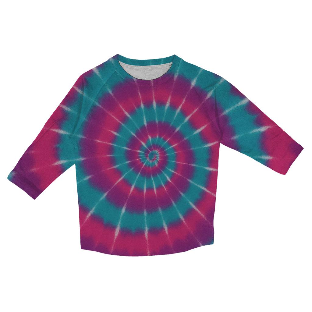 Nebula Spiral Overdye Whirlpool custom 3/4 sleeve shirts