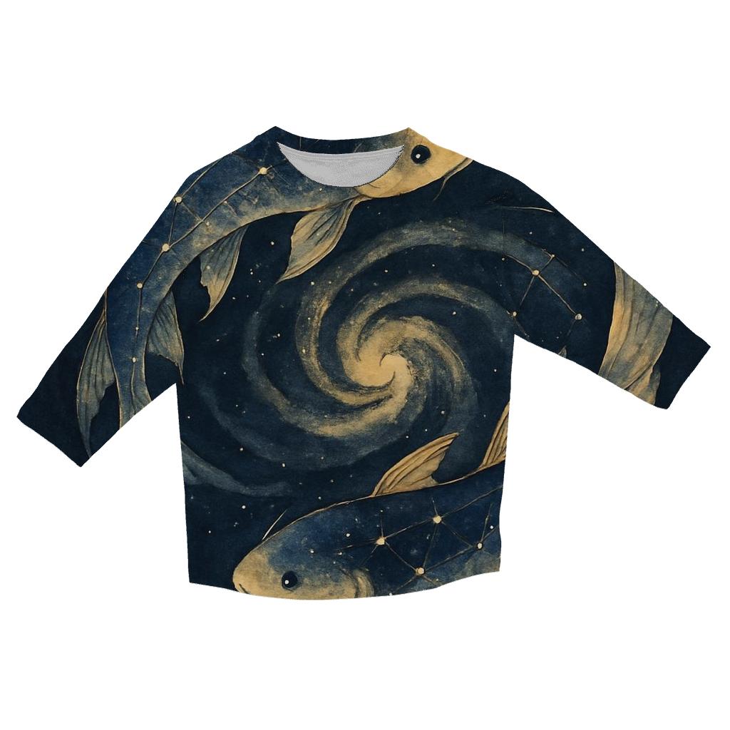 Koi Fish Constellation Spiral fashion 3/4 sleeve shirts