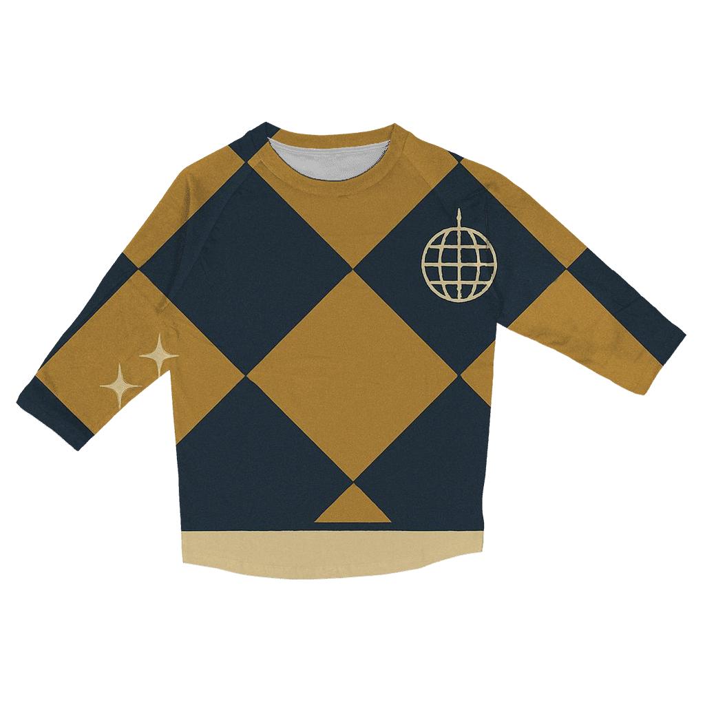 Disco Night Checker Glow cotton quarter sleeve shirts