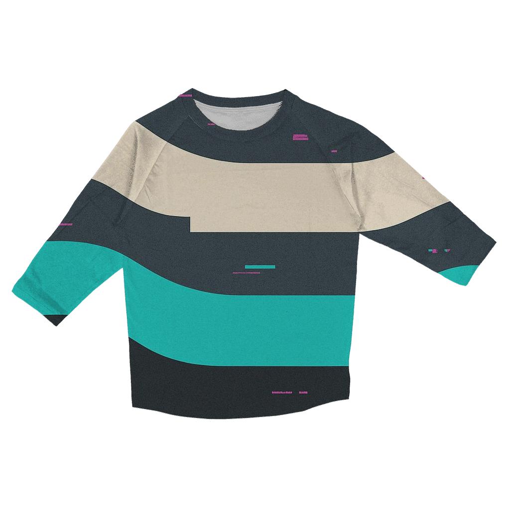 VHS Tracking Wave Bands stylish quarter sleeve tops