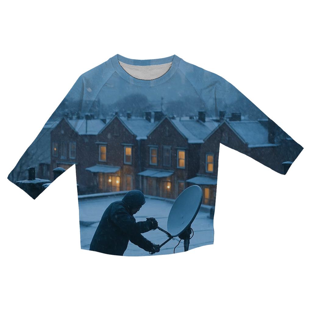 Cypress Hills Rooftop Snowfall With Midtown Distant trendy 3/4 sleeve tops