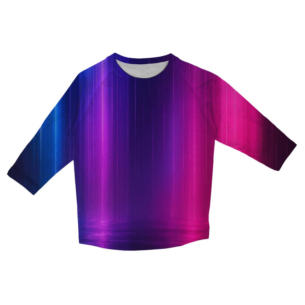 Neon Rainfall Gradient custom 3/4 sleeve shirts