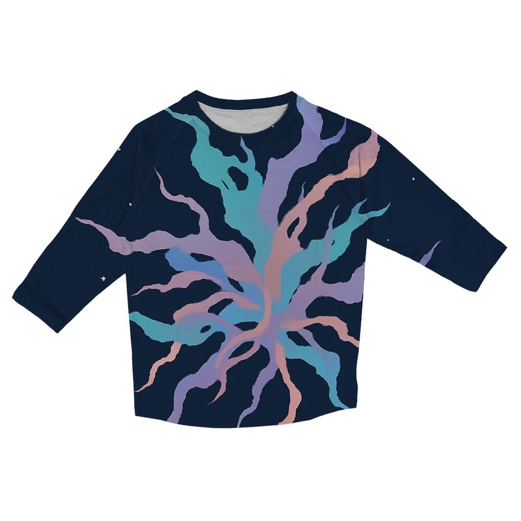 Nebula Filament Bouquet Map casual three quarter sleeve shirts