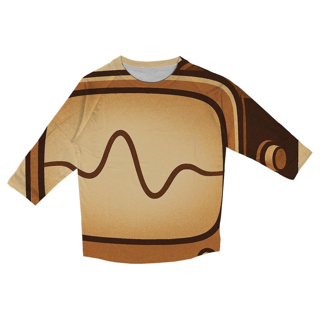 Retro TV Soundwave Window designer 3/4 sleeve blouses