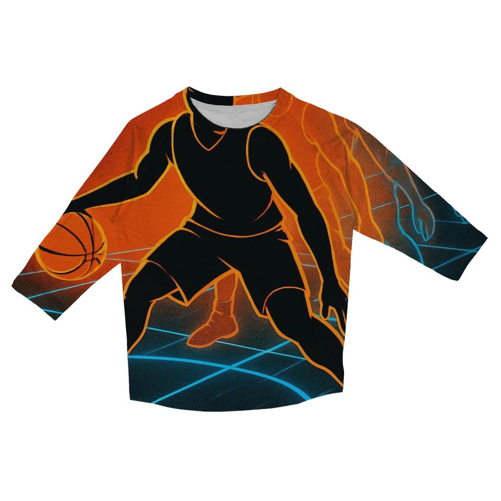 Quantum Court Basketball Crossover stylish quarter sleeve tops