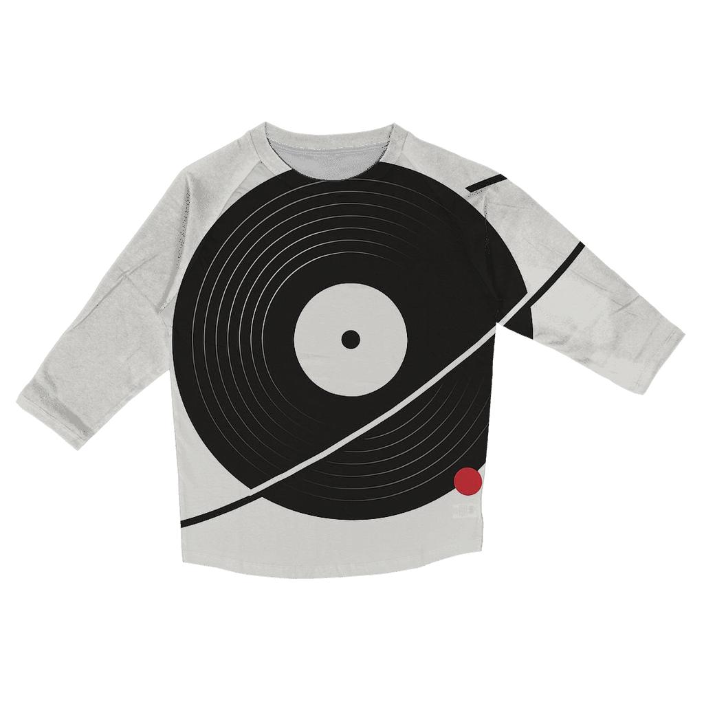 Vinyl Orbit Minimal printed three quarter sleeve shirts