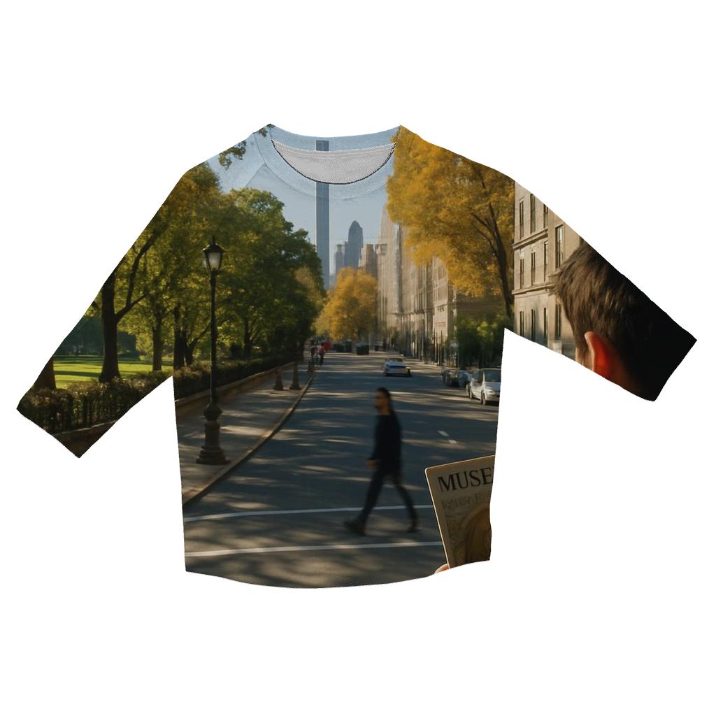 Museum Mile Bus Window With Central Park Edge And Towers stylish quarter sleeve tops