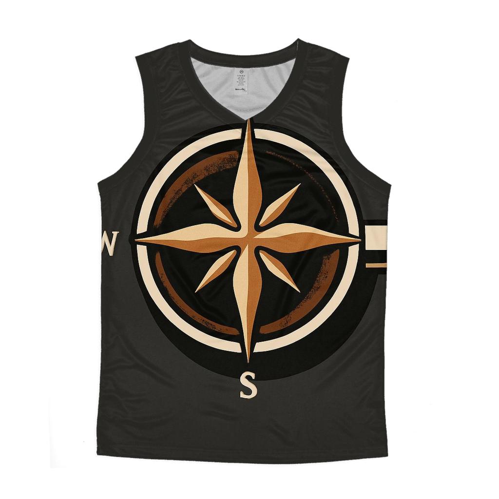 Midnight Espresso Compass stylish racerback tanks