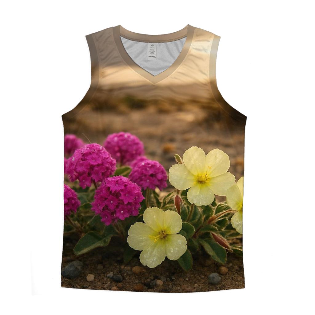 Desert Bloom After A Rare Monsoon cotton sleeveless tops