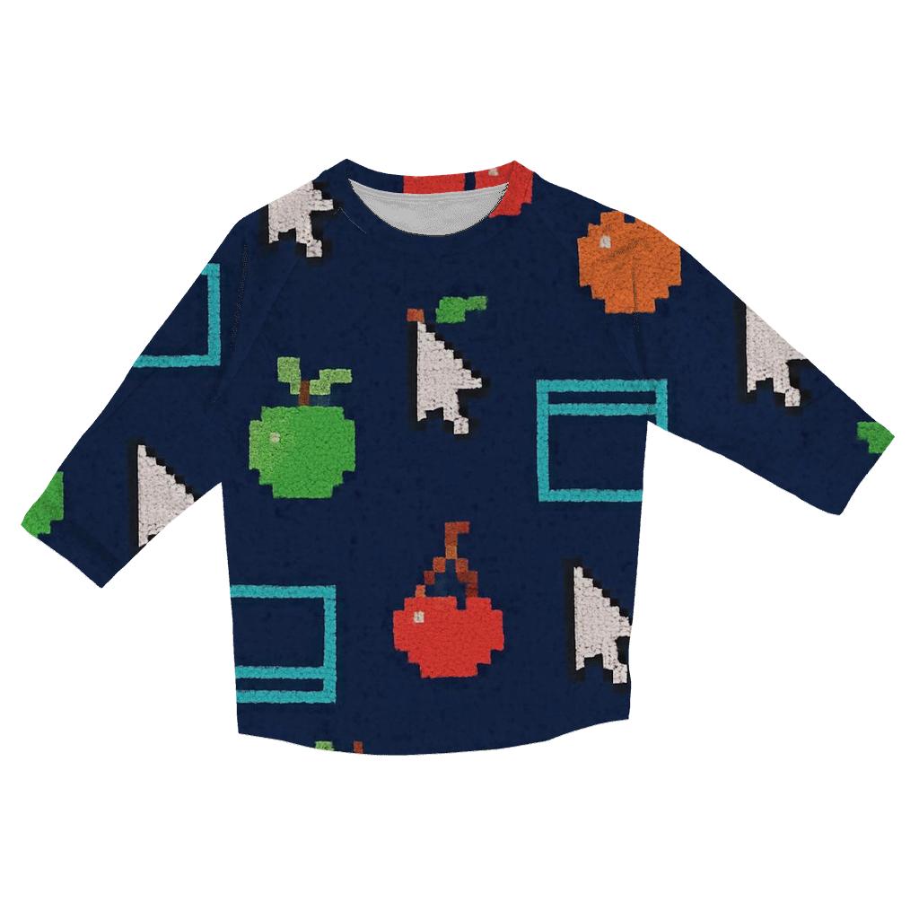 Commodore Screen Pixel Fruit stylish quarter sleeve tops