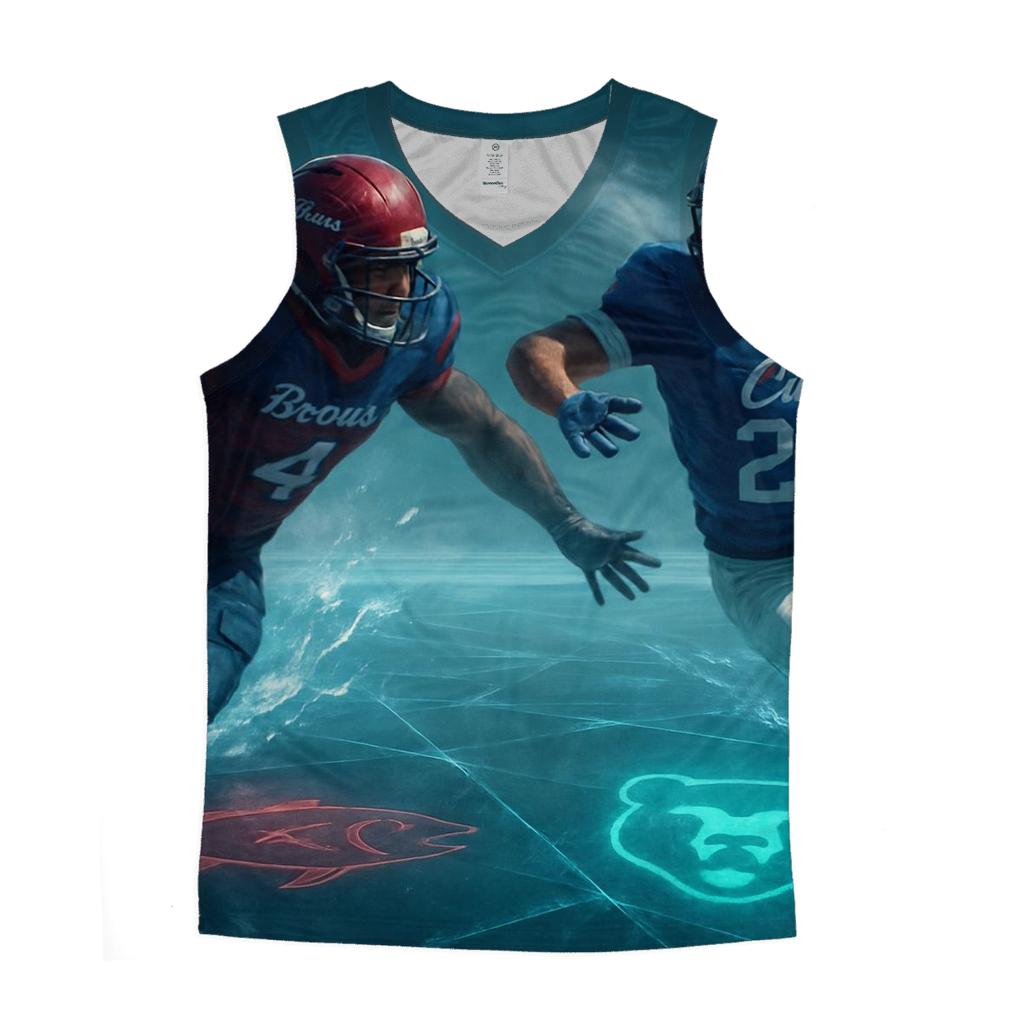 Ice Lake Gridiron Rivalry cotton sleeveless tops