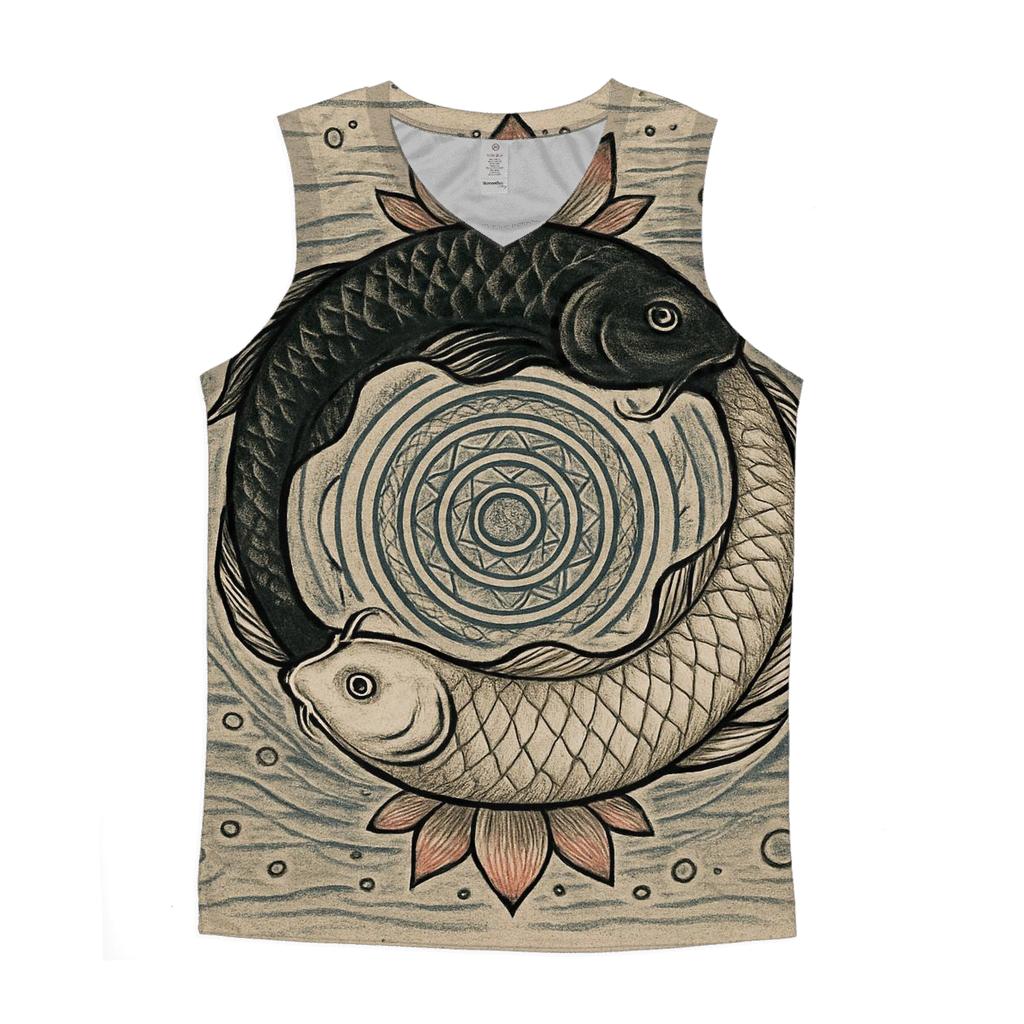Koi Pond Ouroboros Mirror designer workout tanks