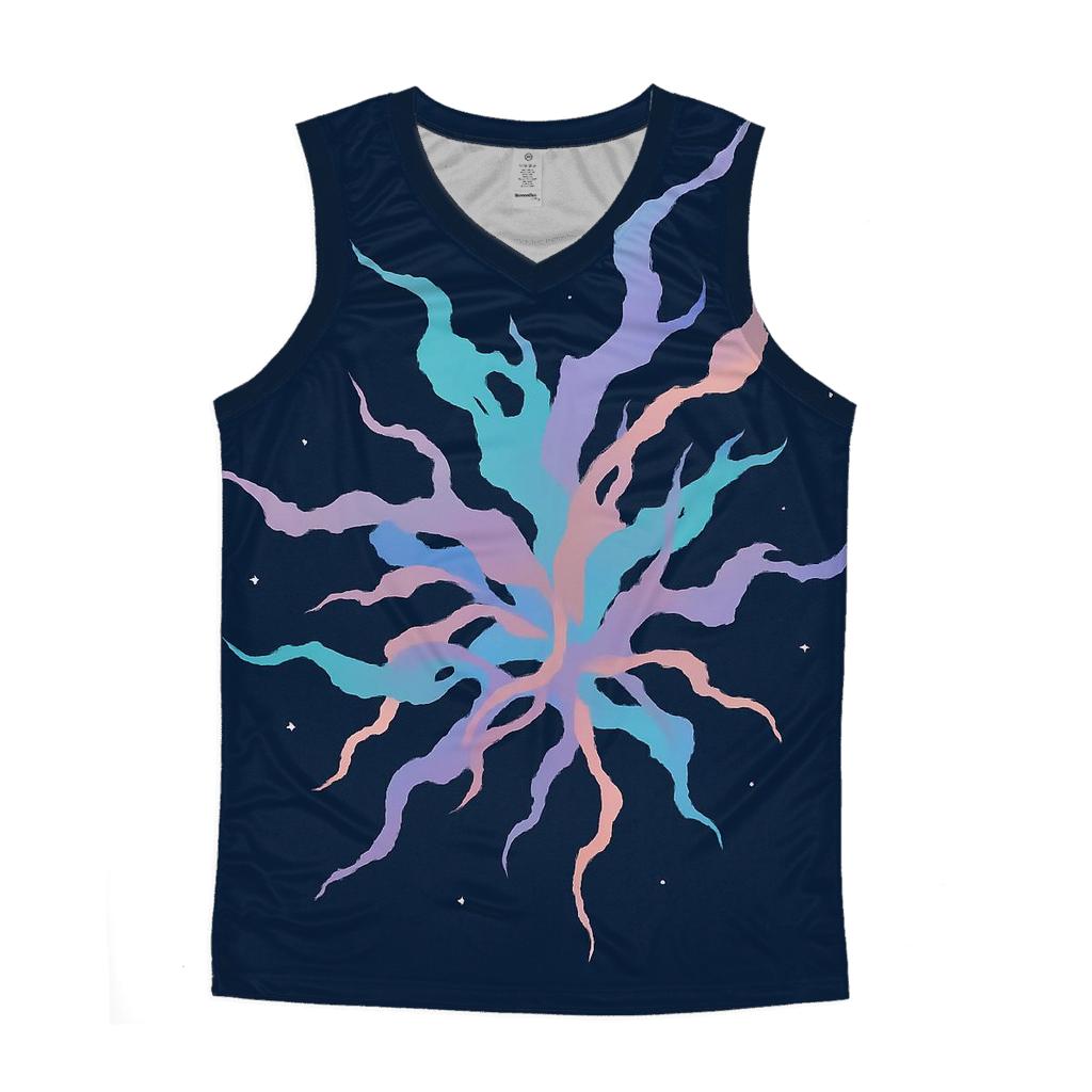 Nebula Filament Bouquet Map trendy fitted tank tops