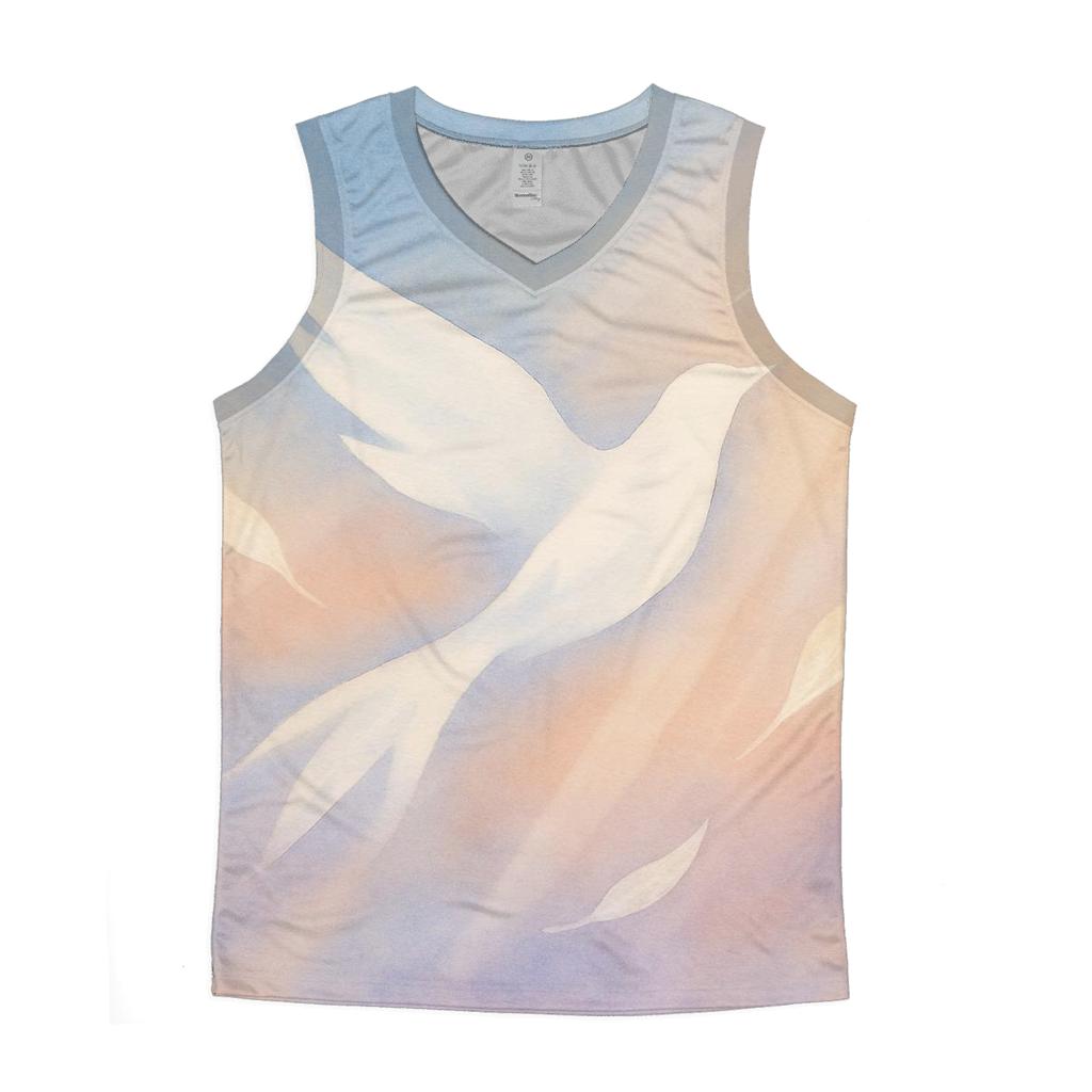 Dove Like Light Silhouette designer workout tanks