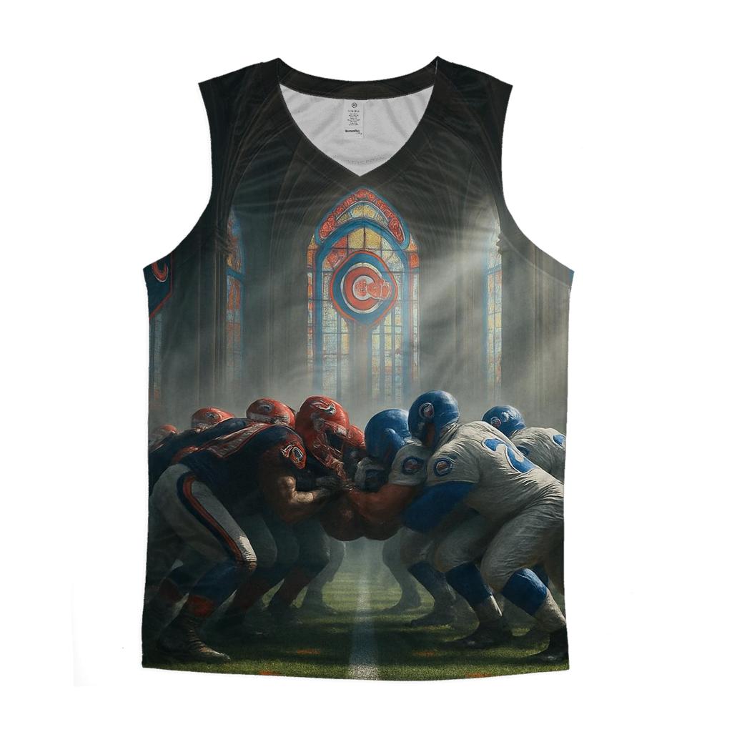 Cathedral Of Cheers Rivalry Scrum graphic print tank tops