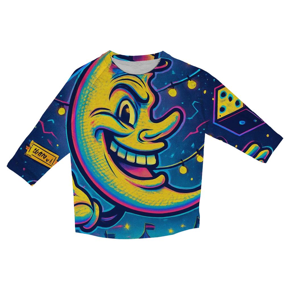 Dice Moon Carnival trendy 3/4 sleeve tops