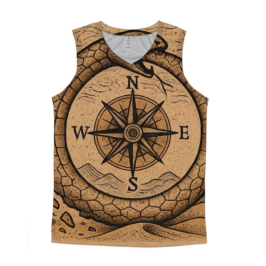 Desert Compass Ouroboros cotton sleeveless tops
