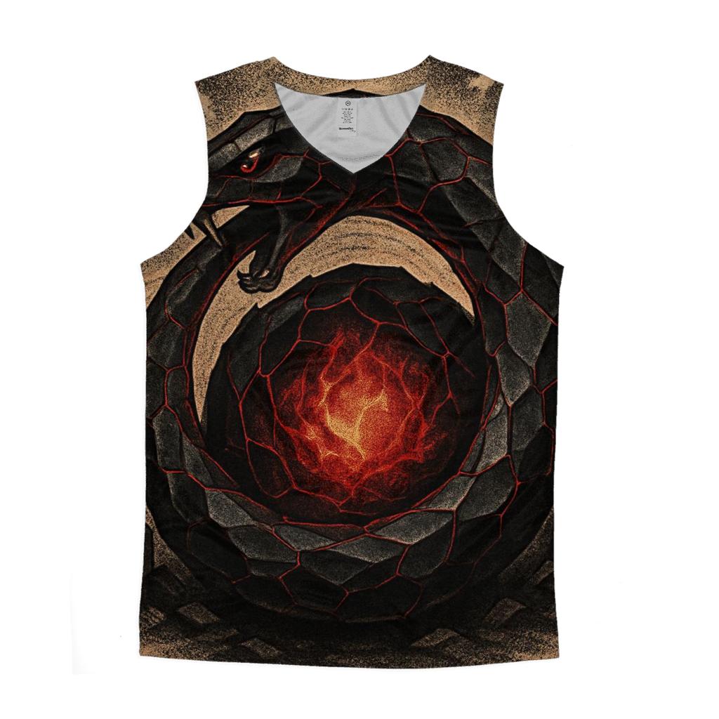 Volcanic Glass Ouroboros personalized athletic tanks
