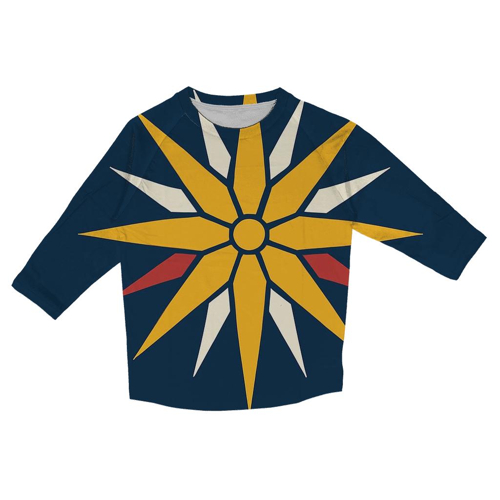 Golden Starburst Nativity Halo fashion 3/4 sleeve shirts