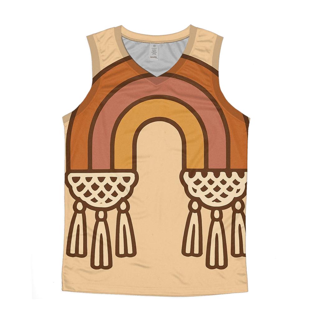 Bohemian Macrame Rainbow Arches cotton sleeveless tops