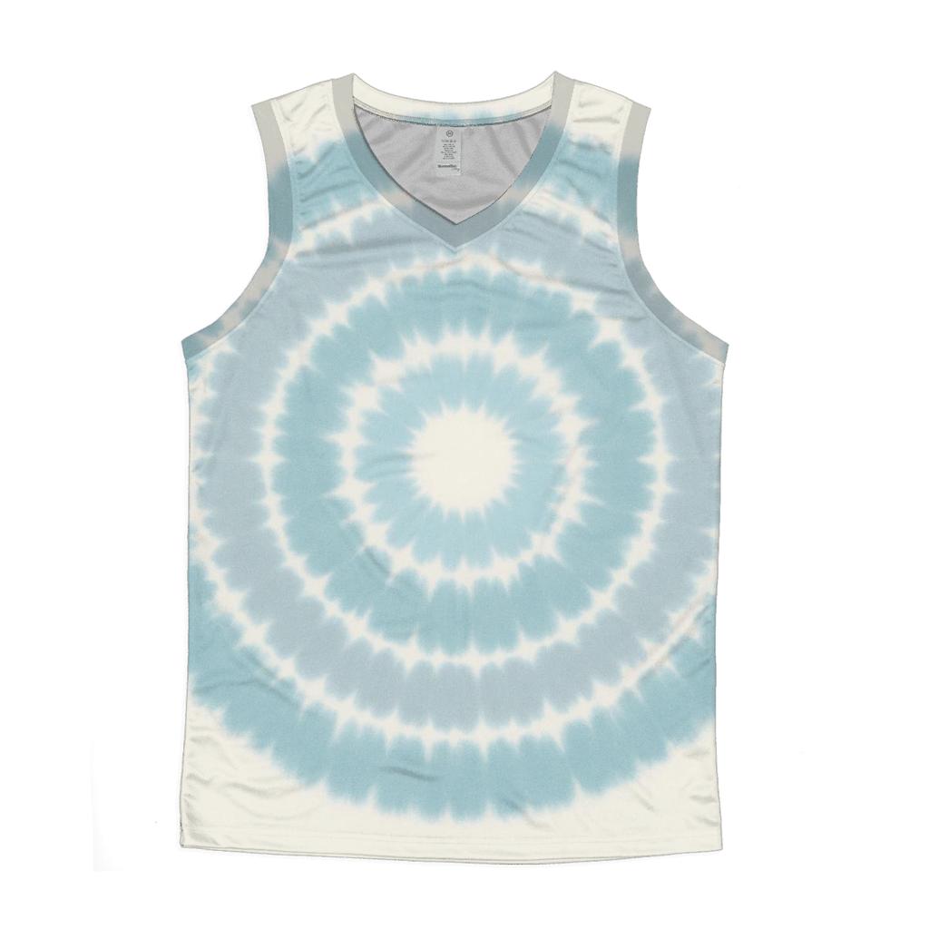 Ice Ring Shibori Ripple Circle graphic print tank tops