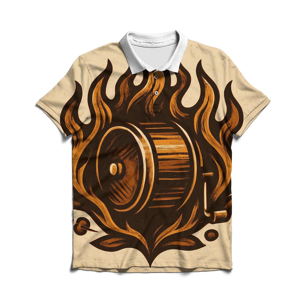 Roaster Flame Crest custom polo shirts