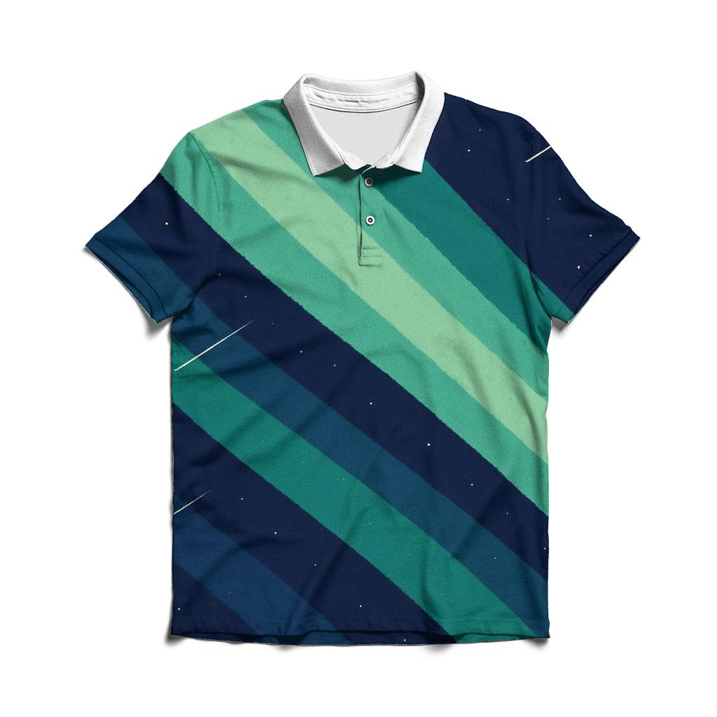 Aurora Curtain Vectorfall designer slim fit polos