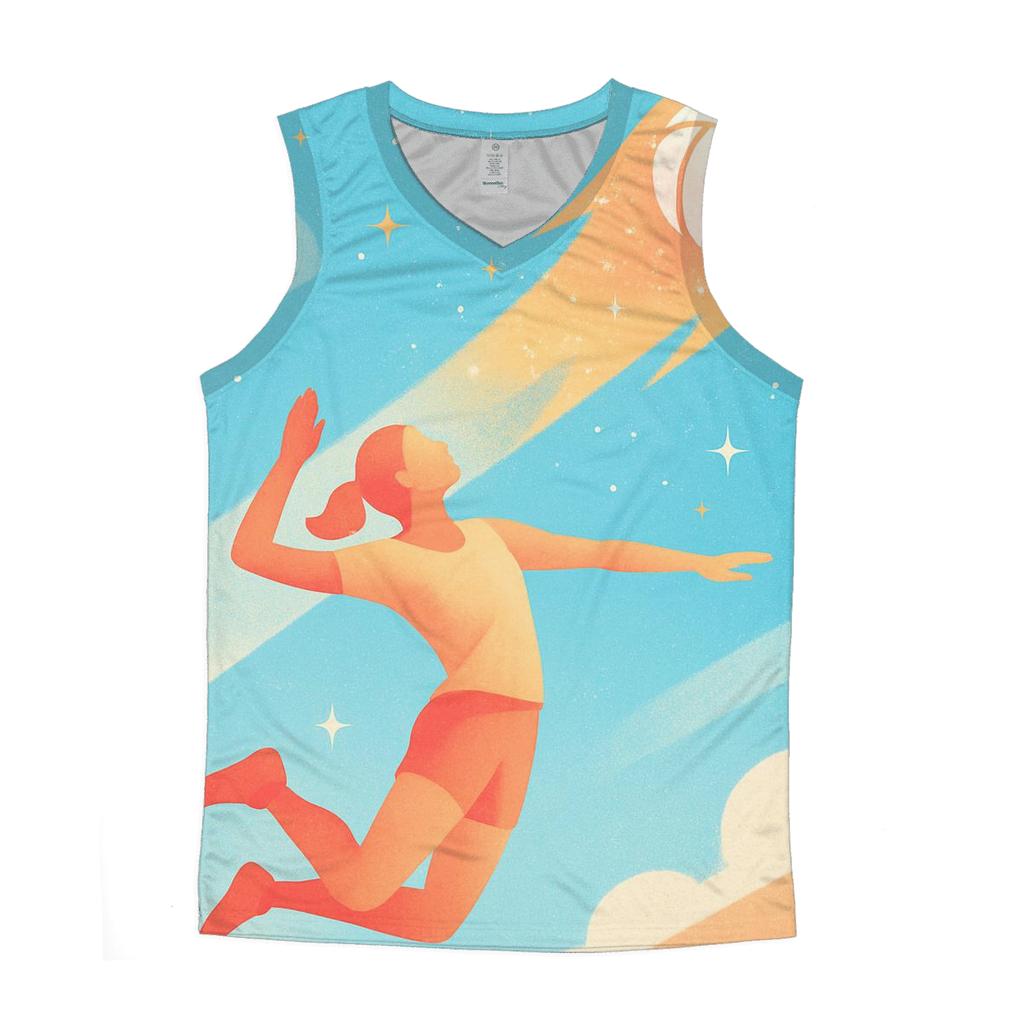 Comet Tail Volleyball Spike stylish racerback tanks