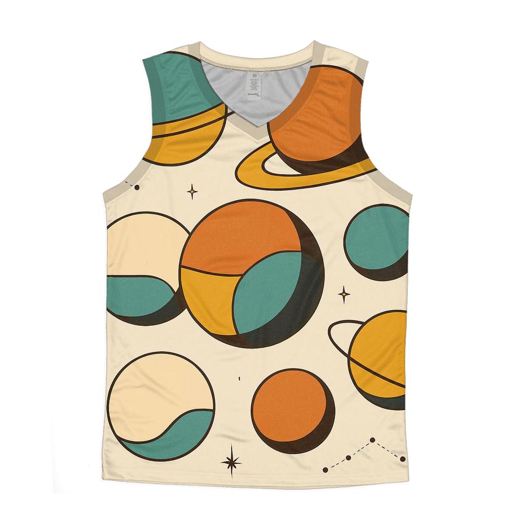 Mid Century Space Age Orbs trendy fitted tank tops