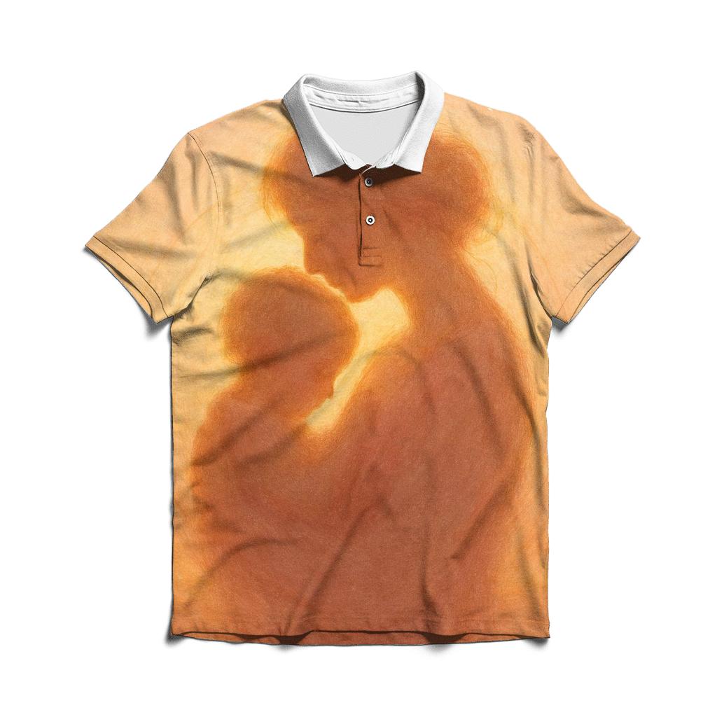 The Heartbeat Before Words A Mothers Love As First Home branded logo polo shirts