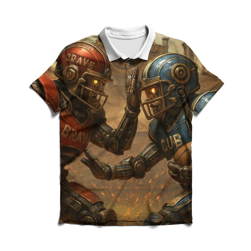 Clockwork Stadium Duel Of Rivals branded logo polo shirts