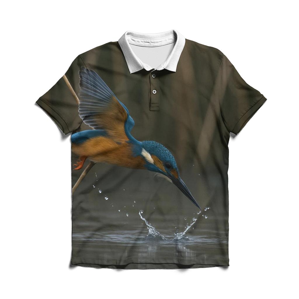 Cobalt Surge Common Kingfisher custom polo shirts