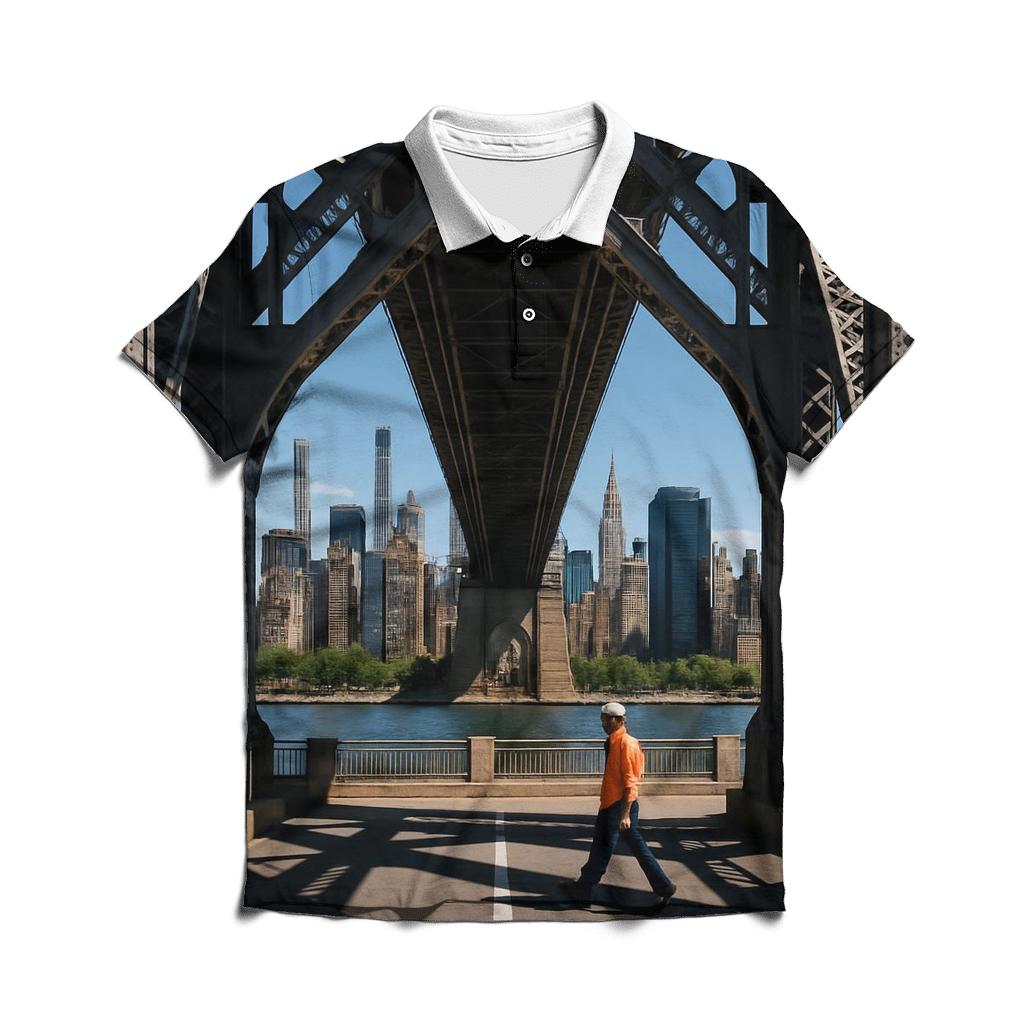 Queensboro Bridge Underdeck Framing Midtown Towers custom polo shirts