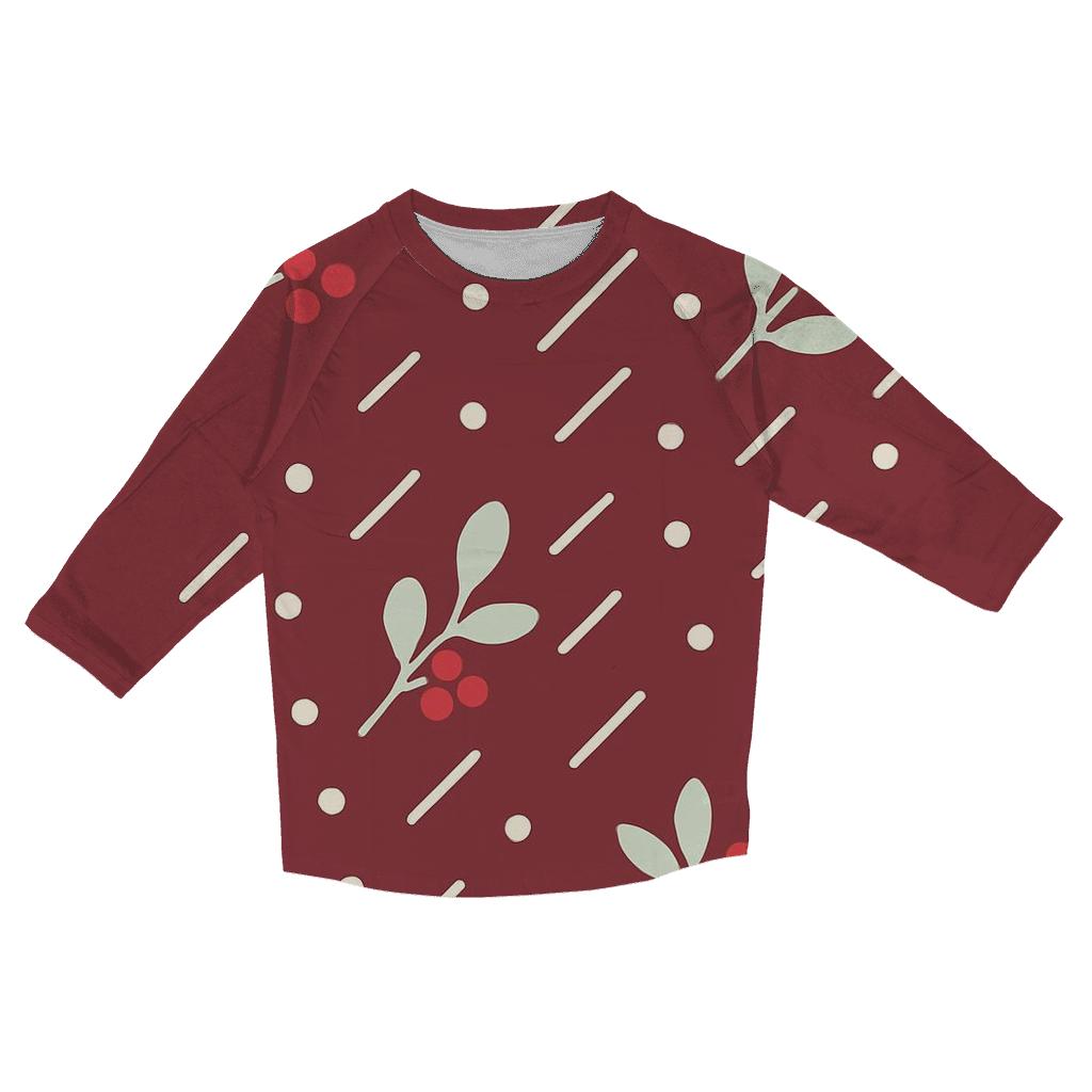 Mistletoe Meteor Shower Dots fashion 3/4 sleeve shirts