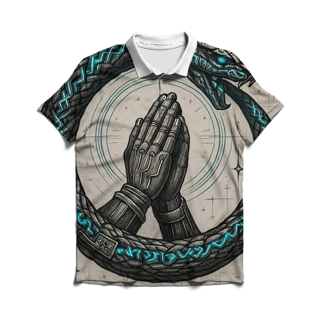 Circuit Prayer Ouroboros stylish collar polo tees