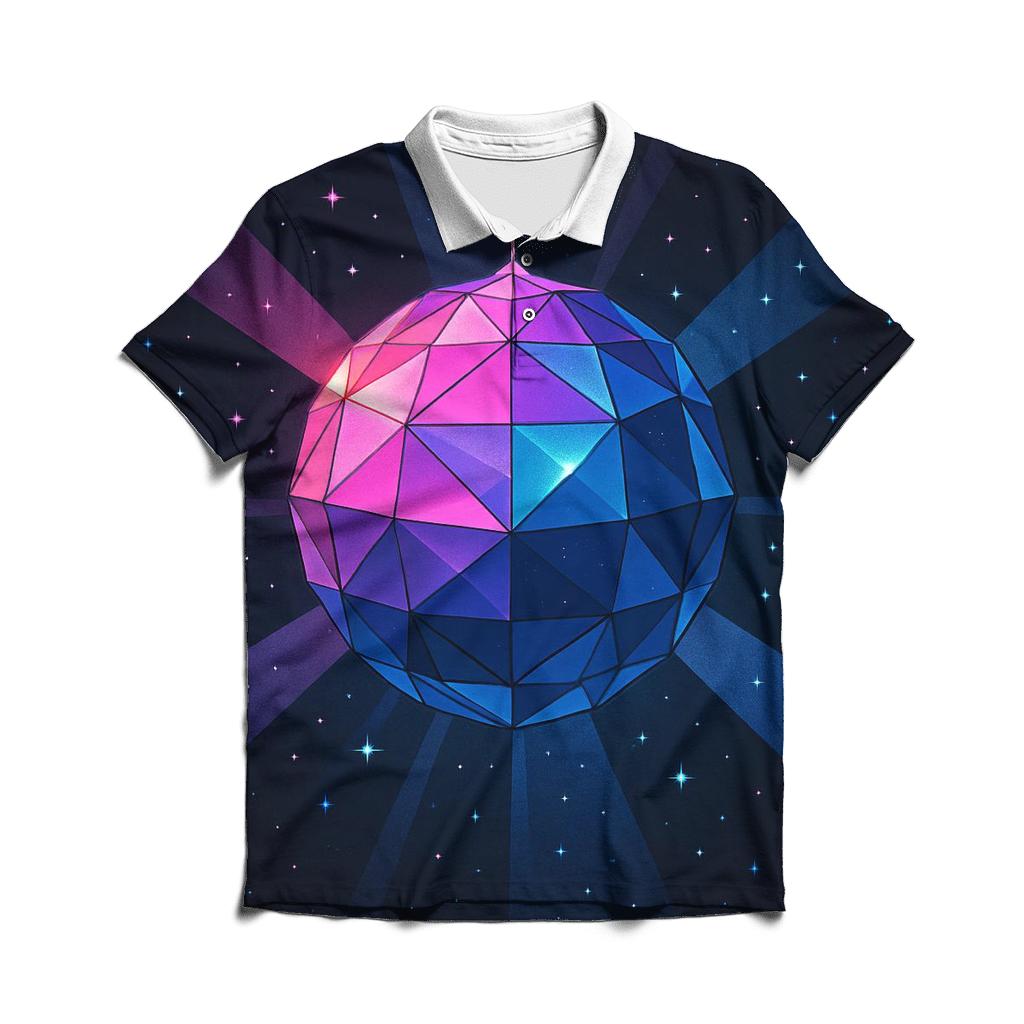 Disco Prism Burst premium cotton polo shirts