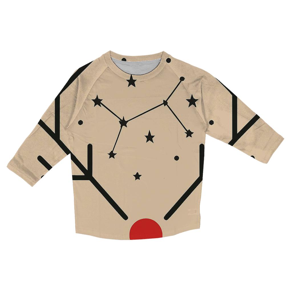 Reindeer Antler Star Map personalized 3/4 sleeve tees