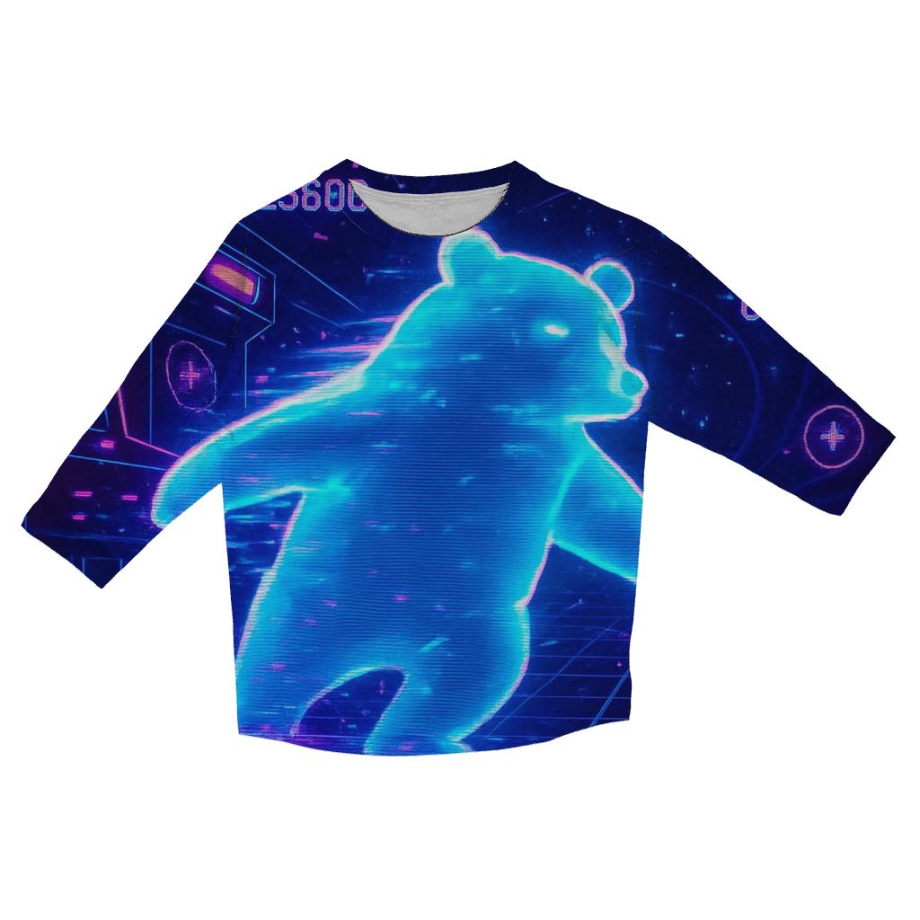 Hologram Bear Arcade Drift fashion 3/4 sleeve shirts